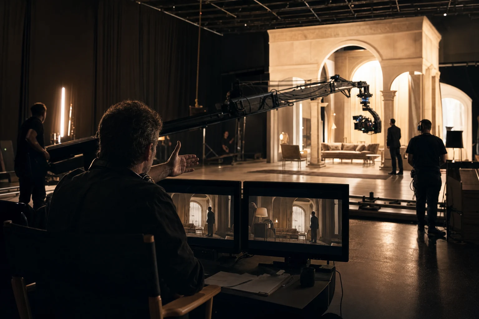 Production Mandate engagement-এর cinematic studio visual